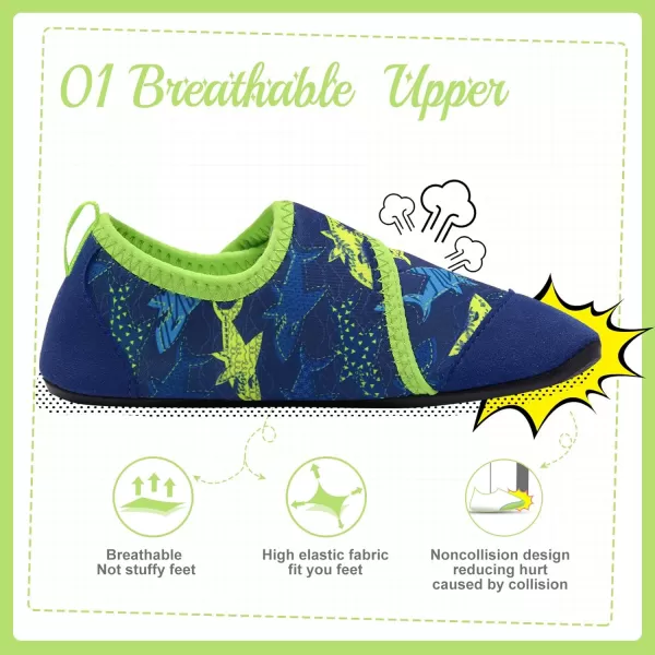 HIITAVE Kids Water Shoes Non-Slip Beach Swim Barefoot Quick Dry Aqua Pool Socks for Boys &amp; Girls Toddler