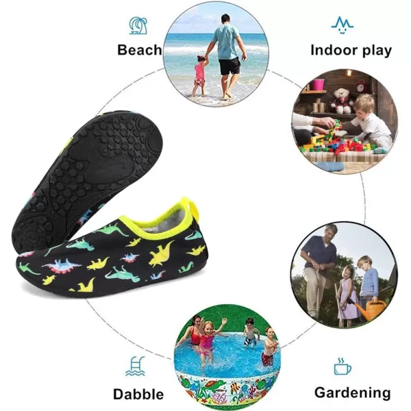HIITAVE Kids Water Shoes Non-Slip Beach Swim Barefoot Quick Dry Aqua Pool Socks for Boys &amp; Girls Toddler