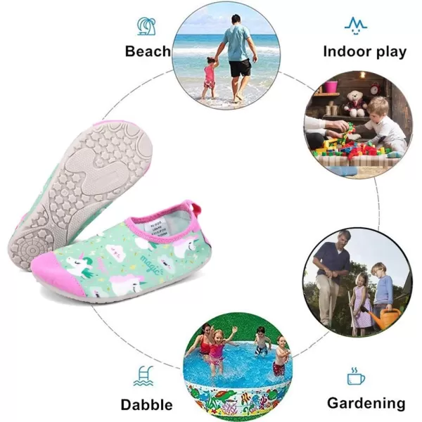 HIITAVE Kids Water Shoes Non-Slip Beach Swim Barefoot Quick Dry Aqua Pool Socks for Boys &amp; Girls Toddler
