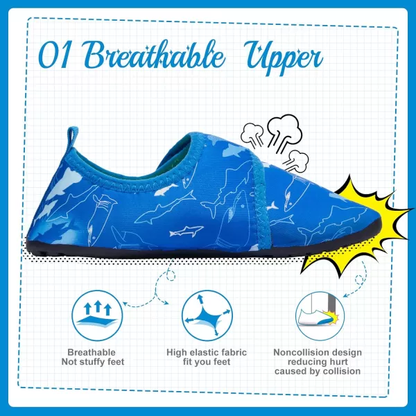 HIITAVE Kids Water Shoes Non-Slip Beach Swim Barefoot Quick Dry Aqua Pool Socks for Boys &amp; Girls Toddler
