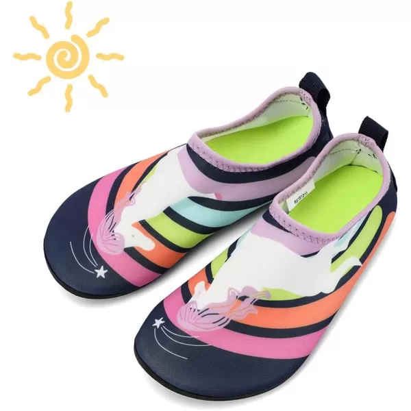 HIITAVE Kids Water Shoes Non-Slip Beach Swim Barefoot Quick Dry Aqua Pool Socks for Boys &amp; Girls Toddler