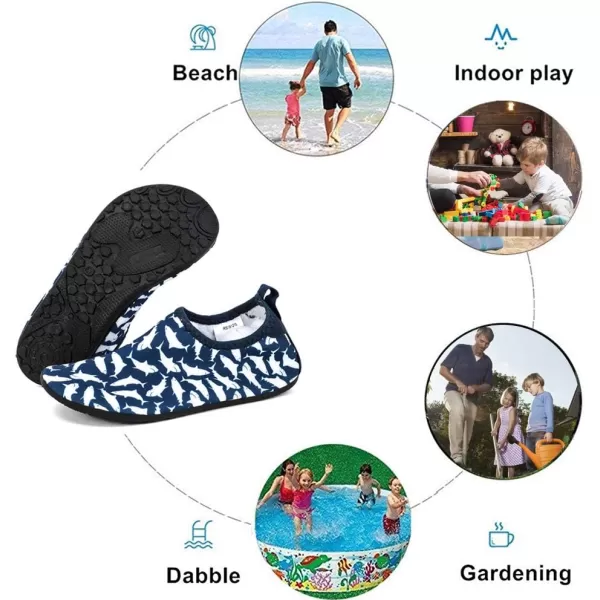 HIITAVE Kids Water Shoes Non-Slip Beach Swim Barefoot Quick Dry Aqua Pool Socks for Boys &amp; Girls Toddler
