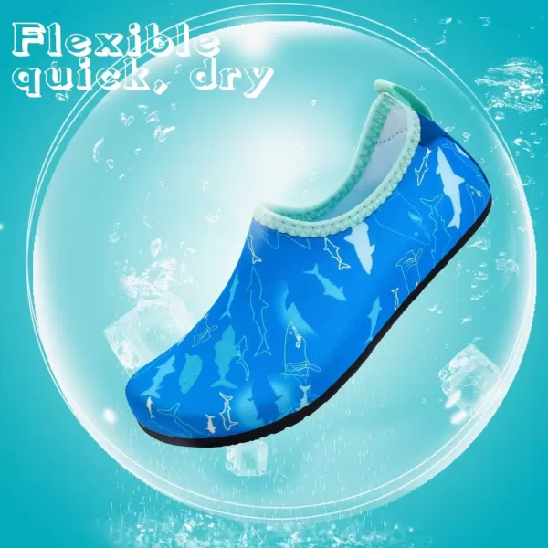 HIITAVE Kids Water Shoes Non-Slip Beach Swim Barefoot Quick Dry Aqua Pool Socks for Boys &amp; Girls Toddler