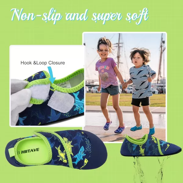 HIITAVE Kids Water Shoes Non-Slip Beach Swim Barefoot Quick Dry Aqua Pool Socks for Boys &amp; Girls Toddler