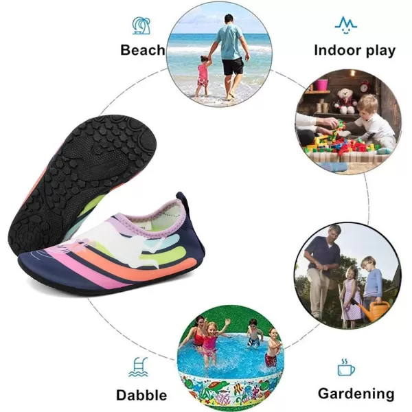 HIITAVE Kids Water Shoes Non-Slip Beach Swim Barefoot Quick Dry Aqua Pool Socks for Boys &amp; Girls Toddler