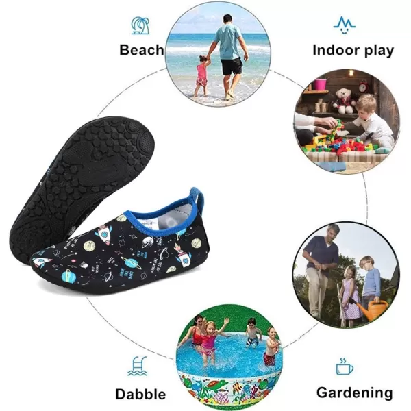 HIITAVE Kids Water Shoes Non-Slip Beach Swim Barefoot Quick Dry Aqua Pool Socks for Boys &amp; Girls Toddler