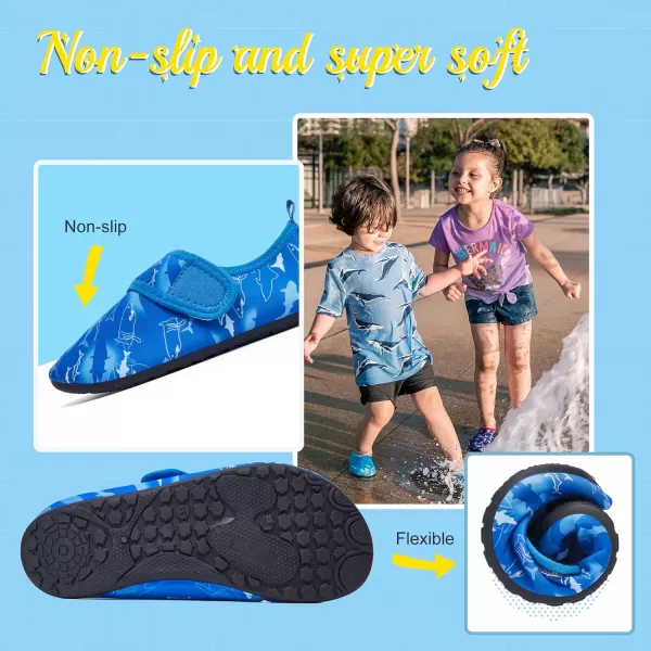 HIITAVE Kids Water Shoes Non-Slip Beach Swim Barefoot Quick Dry Aqua Pool Socks for Boys &amp; Girls Toddler
