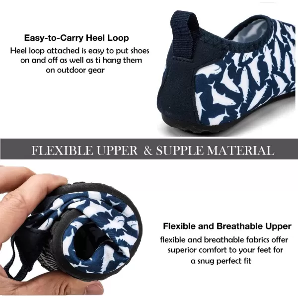 HIITAVE Kids Water Shoes Non-Slip Beach Swim Barefoot Quick Dry Aqua Pool Socks for Boys &amp; Girls Toddler