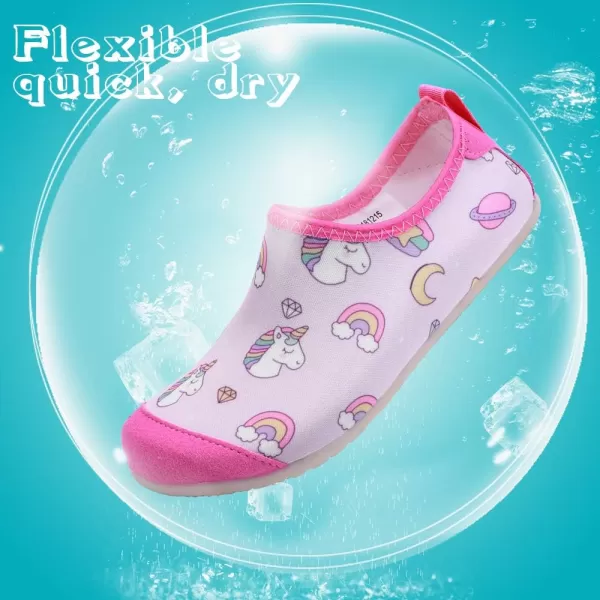 HIITAVE Kids Water Shoes Non-Slip Beach Swim Barefoot Quick Dry Aqua Pool Socks for Boys &amp; Girls Toddler