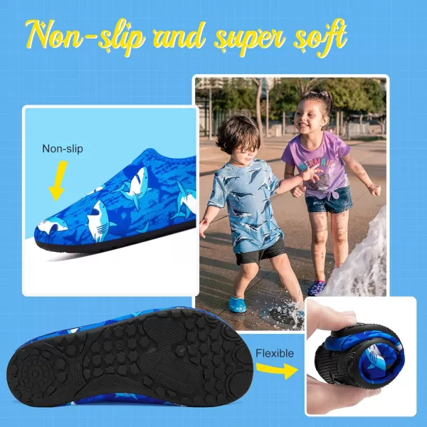 HIITAVE Kids Water Shoes Non-Slip Beach Swim Barefoot Quick Dry Aqua Pool Socks for Boys &amp; Girls Toddler