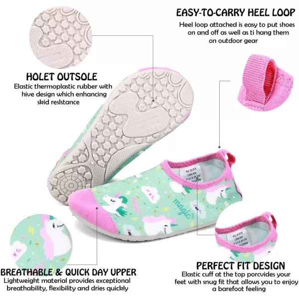 HIITAVE Kids Water Shoes Non-Slip Beach Swim Barefoot Quick Dry Aqua Pool Socks for Boys &amp; Girls Toddler