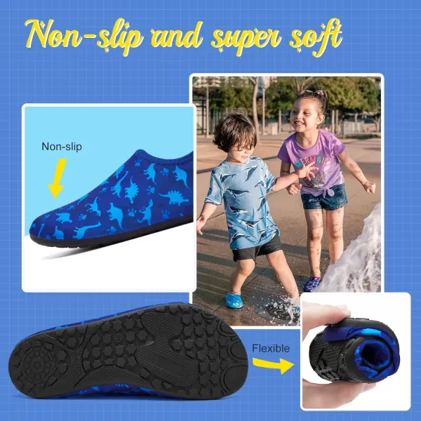 HIITAVE Kids Water Shoes Non-Slip Beach Swim Barefoot Quick Dry Aqua Pool Socks for Boys &amp; Girls Toddler