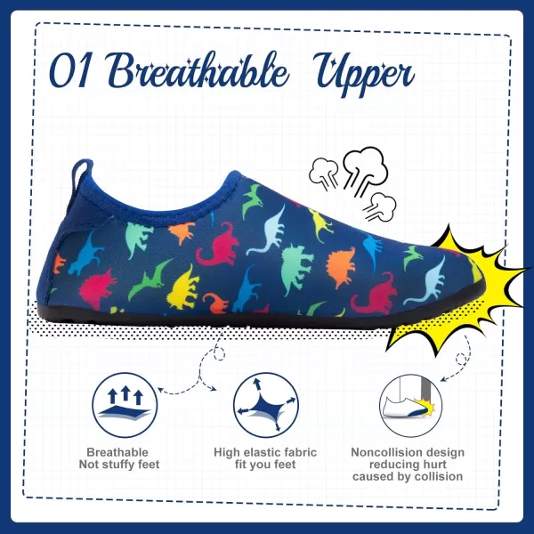 HIITAVE Kids Water Shoes Non-Slip Beach Swim Barefoot Quick Dry Aqua Pool Socks for Boys &amp; Girls Toddler