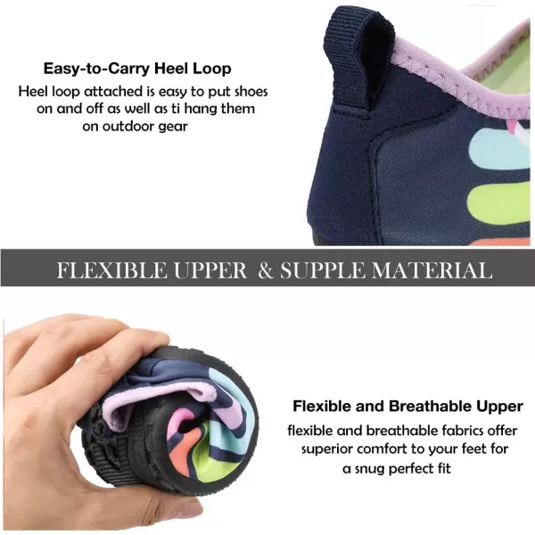 HIITAVE Kids Water Shoes Non-Slip Beach Swim Barefoot Quick Dry Aqua Pool Socks for Boys &amp; Girls Toddler