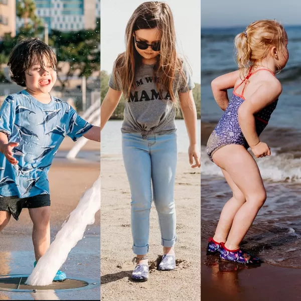 HIITAVE Kids Water Shoes Non-Slip Beach Swim Barefoot Quick Dry Aqua Pool Socks for Boys &amp; Girls Toddler