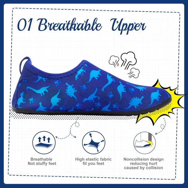 HIITAVE Kids Water Shoes Non-Slip Beach Swim Barefoot Quick Dry Aqua Pool Socks for Boys &amp; Girls Toddler
