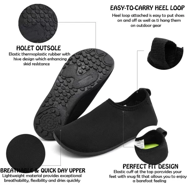 HIITAVE Kids Water Shoes Non-Slip Beach Swim Barefoot Quick Dry Aqua Pool Socks for Boys &amp; Girls Toddler