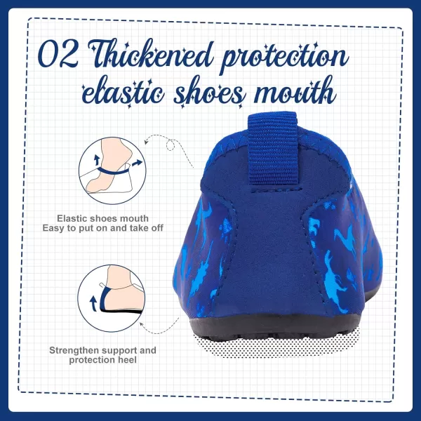 HIITAVE Kids Water Shoes Non-Slip Beach Swim Barefoot Quick Dry Aqua Pool Socks for Boys &amp; Girls Toddler