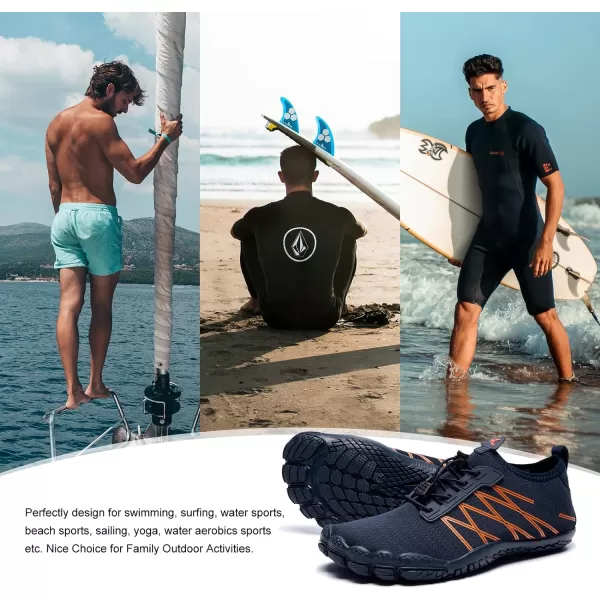 HIITAVE Men Barefoot Water Shoes Beach Aqua Socks Quick Dry for Outdoor Sport Hiking Swiming Surfing