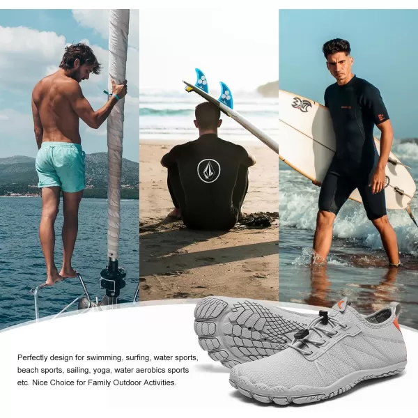 HIITAVE Men Barefoot Water Shoes Beach Aqua Socks Quick Dry for Outdoor Sport Hiking Swiming Surfing
