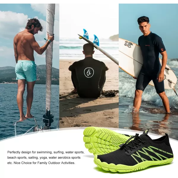 HIITAVE Men Barefoot Water Shoes Beach Aqua Socks Quick Dry for Outdoor Sport Hiking Swiming Surfing