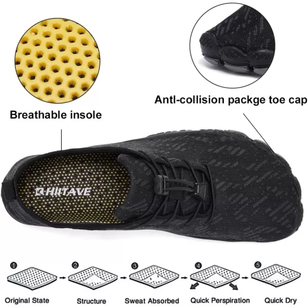 HIITAVE Men Barefoot Water Shoes Beach Aqua Socks Quick Dry for Outdoor Sport Hiking Swiming Surfing