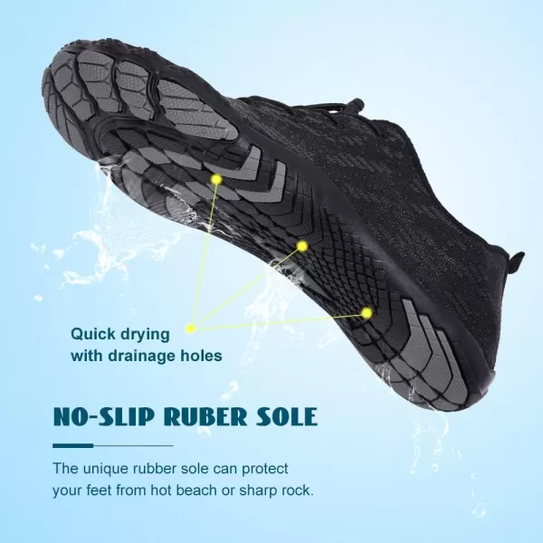 HIITAVE Men Barefoot Water Shoes Beach Aqua Socks Quick Dry for Outdoor Sport Hiking Swiming Surfing