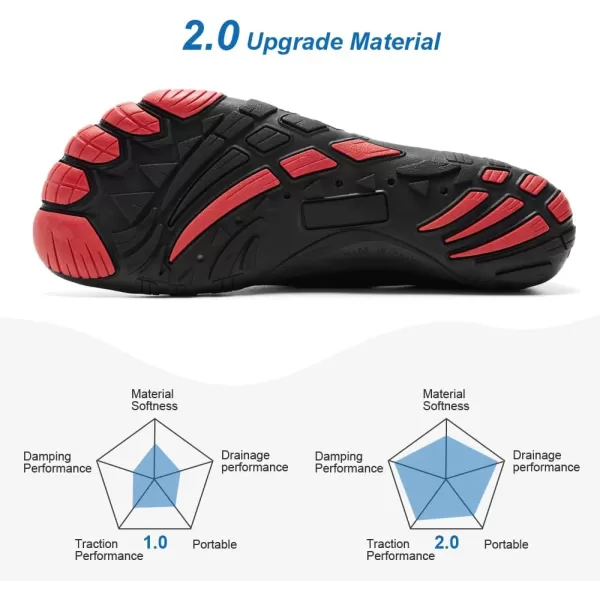 HIITAVE Men Barefoot Water Shoes Beach Aqua Socks Quick Dry for Outdoor Sport Hiking Swiming Surfing
