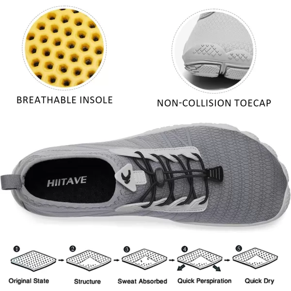 HIITAVE Men Barefoot Water Shoes Beach Aqua Socks Quick Dry for Outdoor Sport Hiking Swiming Surfing