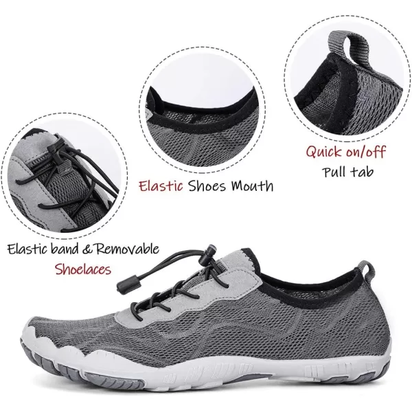 HIITAVE Men Barefoot Water Shoes Beach Aqua Socks Quick Dry for Outdoor Sport Hiking Swiming Surfing