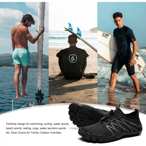 HIITAVE Men Barefoot Water Shoes Beach Aqua Socks Quick Dry for Outdoor Sport Hiking Swiming Surfing
