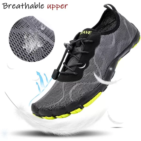 HIITAVE Men Barefoot Water Shoes Beach Aqua Socks Quick Dry for Outdoor Sport Hiking Swiming Surfing