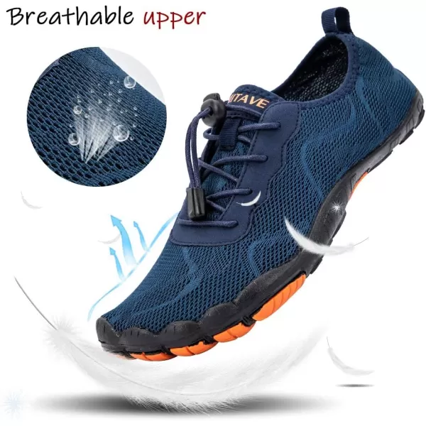 HIITAVE Men Barefoot Water Shoes Beach Aqua Socks Quick Dry for Outdoor Sport Hiking Swiming Surfing