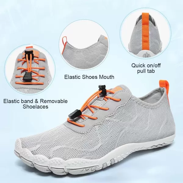 HIITAVE Men Barefoot Water Shoes Beach Aqua Socks Quick Dry for Outdoor Sport Hiking Swiming Surfing