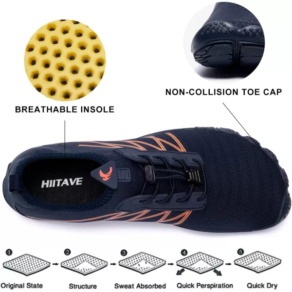 HIITAVE Men Barefoot Water Shoes Beach Aqua Socks Quick Dry for Outdoor Sport Hiking Swiming Surfing