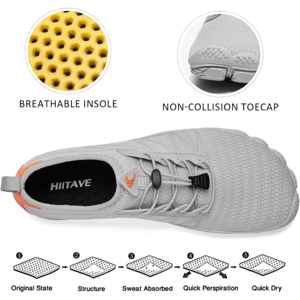 HIITAVE Men Barefoot Water Shoes Beach Aqua Socks Quick Dry for Outdoor Sport Hiking Swiming Surfing