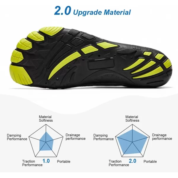 HIITAVE Men Barefoot Water Shoes Beach Aqua Socks Quick Dry for Outdoor Sport Hiking Swiming Surfing