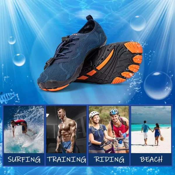 HIITAVE Men Barefoot Water Shoes Beach Aqua Socks Quick Dry for Outdoor Sport Hiking Swiming Surfing