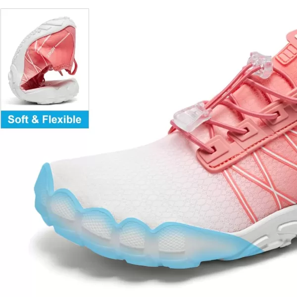HIITAVE Water Shoes Non Slip Aqua Shoes Barefoot Quick Dry Lightweight with Beach River Swim Pool for Men Women Gradient Color…