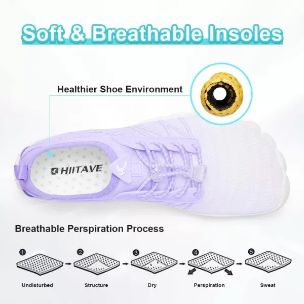 HIITAVE Water Shoes Non Slip Aqua Shoes Barefoot Quick Dry Lightweight with Beach River Swim Pool for Men Women Gradient Color…