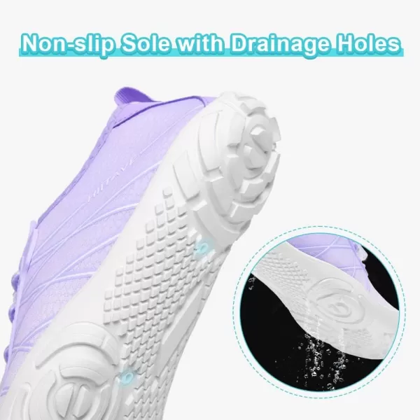 HIITAVE Water Shoes Non Slip Aqua Shoes Barefoot Quick Dry Lightweight with Beach River Swim Pool for Men Women Gradient Color…