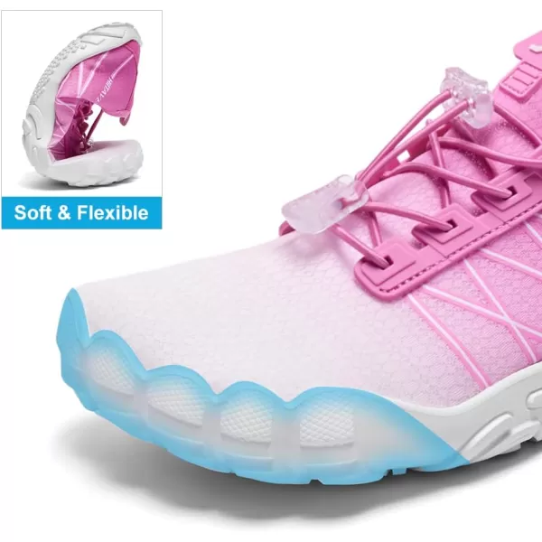 HIITAVE Water Shoes Non Slip Aqua Shoes Barefoot Quick Dry Lightweight with Beach River Swim Pool for Men Women Gradient Color…