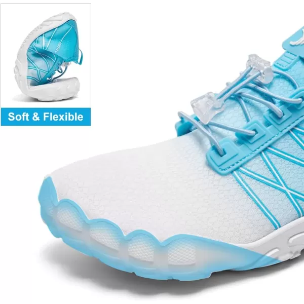 HIITAVE Water Shoes Non Slip Aqua Shoes Barefoot Quick Dry Lightweight with Beach River Swim Pool for Men Women Gradient Color…