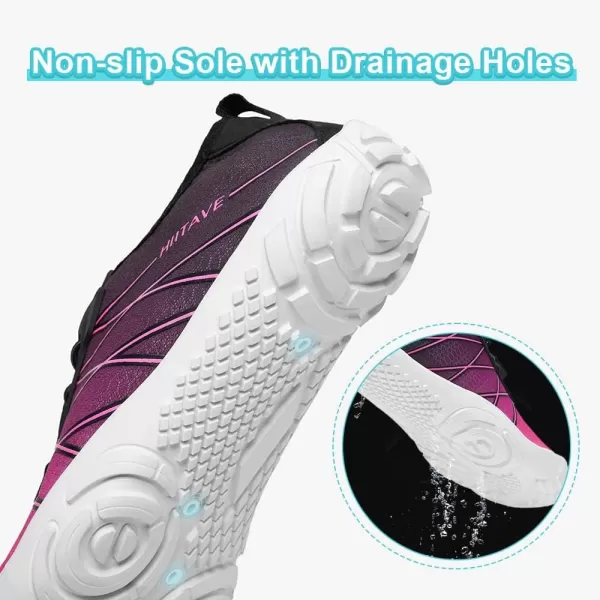 HIITAVE Water Shoes Non Slip Aqua Shoes Barefoot Quick Dry Lightweight with Beach River Swim Pool for Men Women Gradient Color…