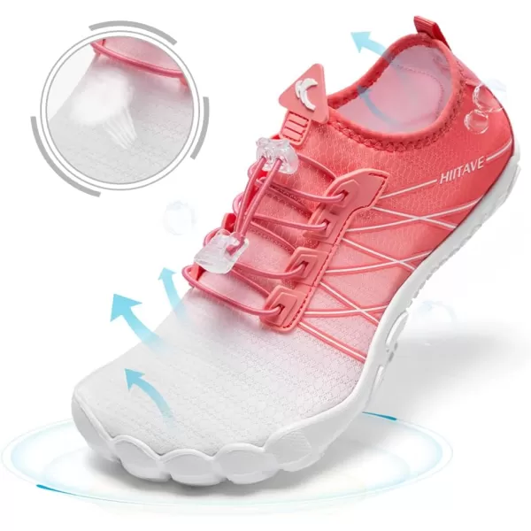 HIITAVE Water Shoes Non Slip Aqua Shoes Barefoot Quick Dry Lightweight with Beach River Swim Pool for Men Women Gradient Color…