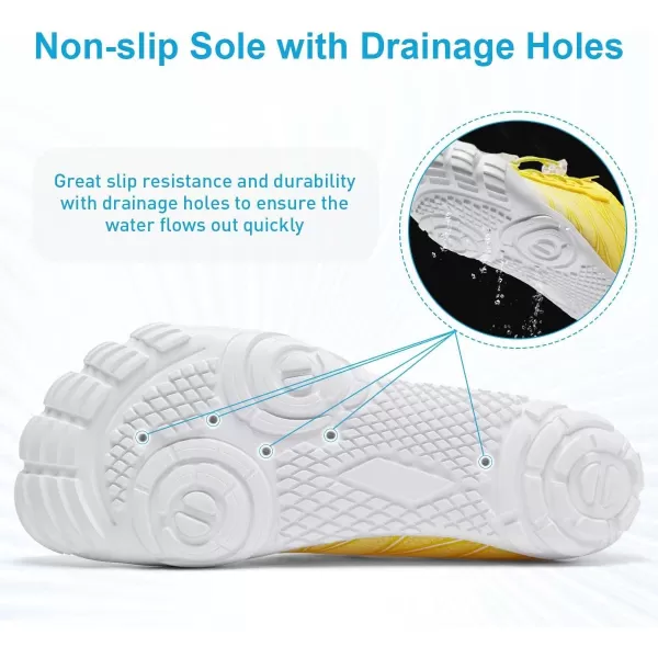 HIITAVE Water Shoes Non Slip Aqua Shoes Barefoot Quick Dry Lightweight with Beach River Swim Pool for Men Women Gradient Color…