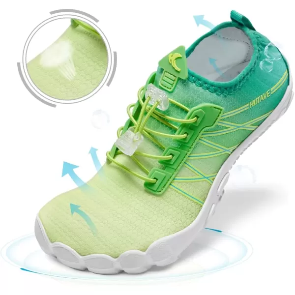 HIITAVE Water Shoes Non Slip Aqua Shoes Barefoot Quick Dry Lightweight with Beach River Swim Pool for Men Women Gradient Color…