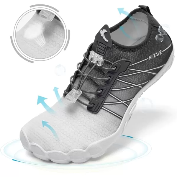 HIITAVE Water Shoes Non Slip Aqua Shoes Barefoot Quick Dry Lightweight with Beach River Swim Pool for Men Women Gradient Color…