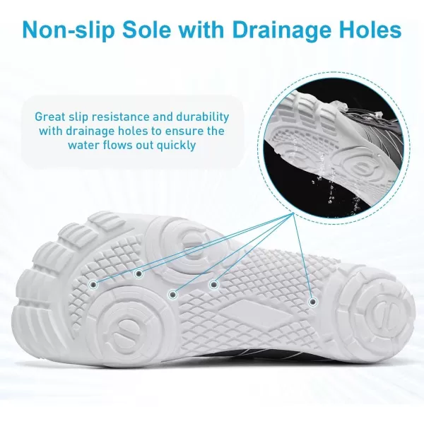 HIITAVE Water Shoes Non Slip Aqua Shoes Barefoot Quick Dry Lightweight with Beach River Swim Pool for Men Women Gradient Color…