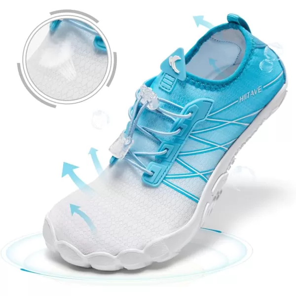 HIITAVE Water Shoes Non Slip Aqua Shoes Barefoot Quick Dry Lightweight with Beach River Swim Pool for Men Women Gradient Color…